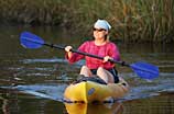 Photo of producer Jill Heinerth in kayak