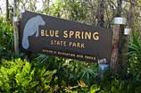 Photo of Blue Spring State Park sign